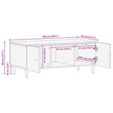 Klubska mizica 100x54x40 cm trden mangov les