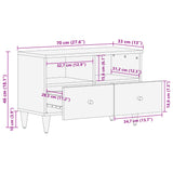 TV omarica 70x33x46 cm trden mangov les