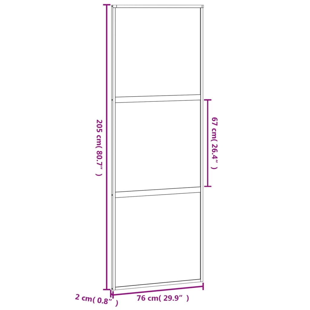 Drsna vrata bela 76x205 cm kaljeno steklo in aluminij