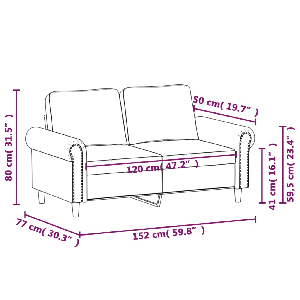 Dvosed krem 120 cm umetno usnje