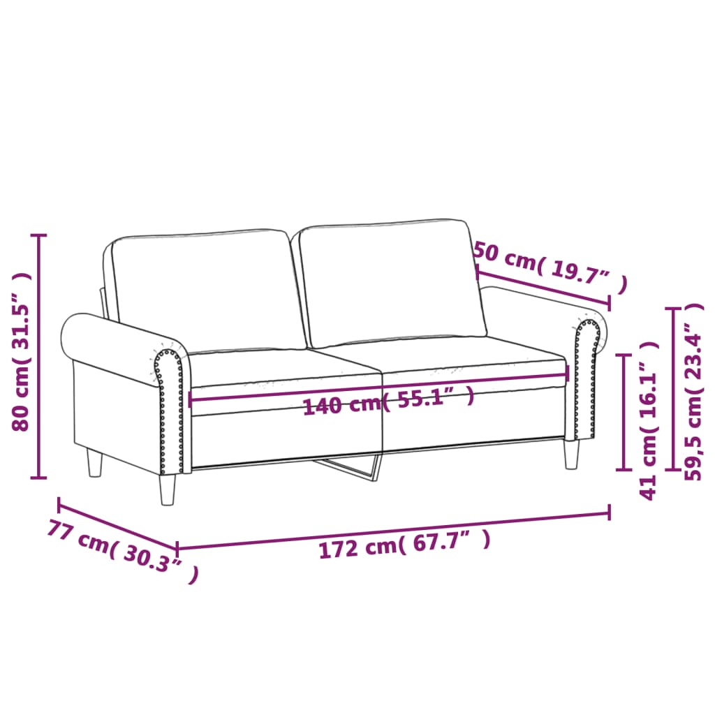 Dvosed krem 140 cm umetno usnje