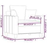 Fotelj krem 60 cm blago