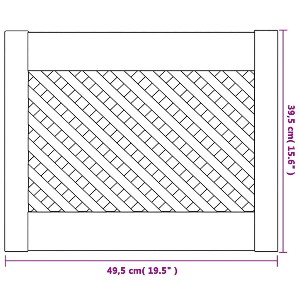 Vrata za omarico z mrežico 2 kosa 49,5x39,5 cm trdna borovina