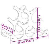 Stojalo za vino za 6 steklenic 35x18x25,5 cm bambus