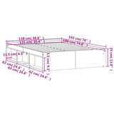 Posteljni okvir sonoma hrast 135x190 cm