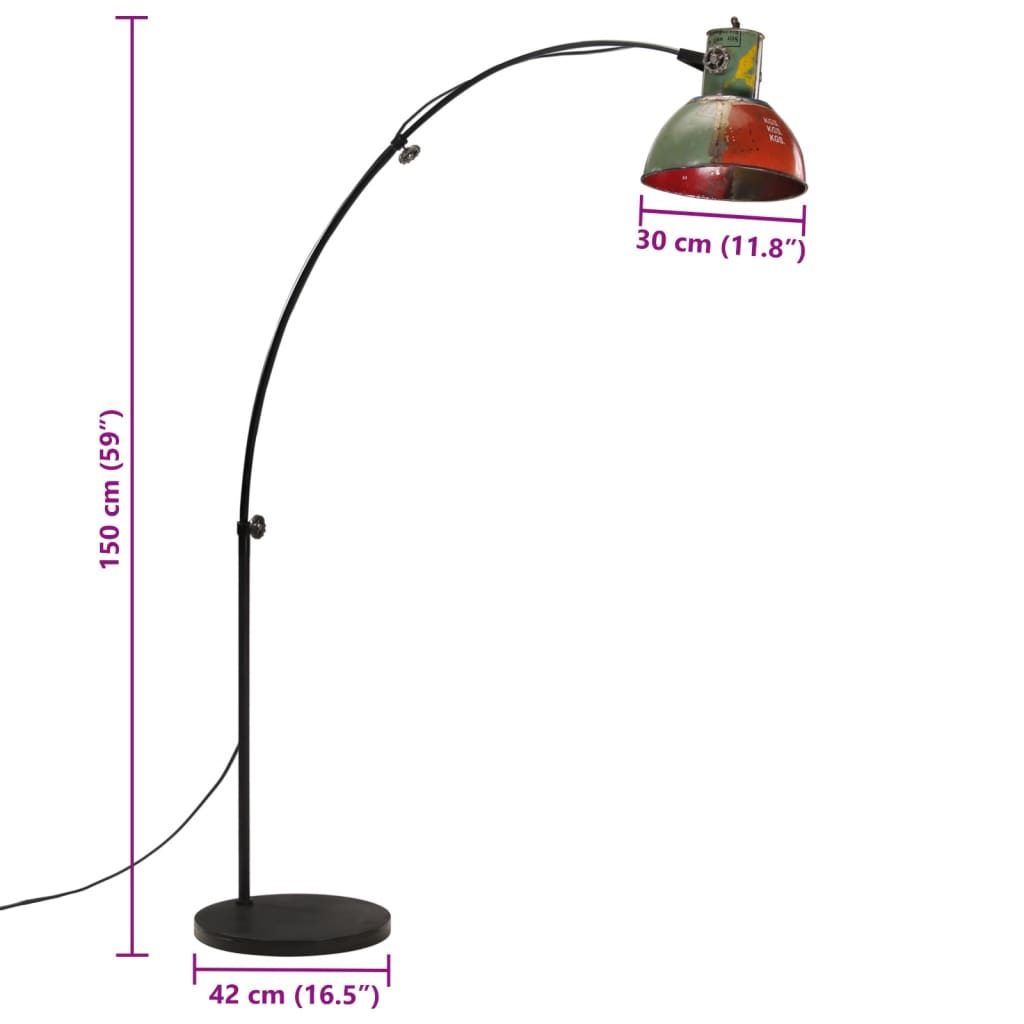 Stoječa svetilka 25 W večbarvna 150 cm E27