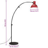 Stoječa svetilka 25 W obrabljeno rdeča 150 cm E27