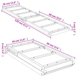 Rampa za pse siva 120x30 cm trden les jelke