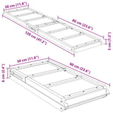 Rampa za pse siva 120x30 cm trden les jelke