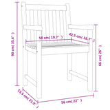 Vrtni stoli 4 kosi 56x55,5x90 cm trden akacijev les