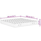 Vzmetnica z žepkastim vzmetenjem srednje trda 200x200 cm