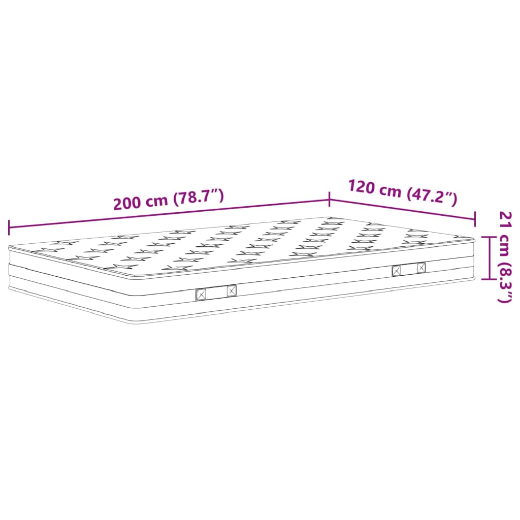 Vzmetnica z bonnell vzmetenjem srednja 140x190 cm