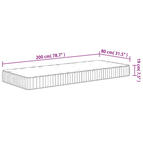 Vzmetnica z žepkastim vzmetenjem srednja 80x200 cm