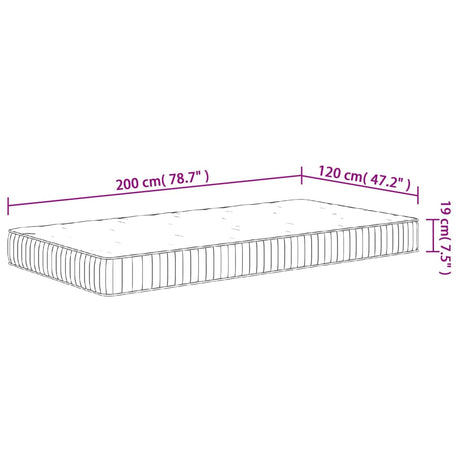 Vzmetnica z žepkastim vzmetenjem srednja 120x200 cm