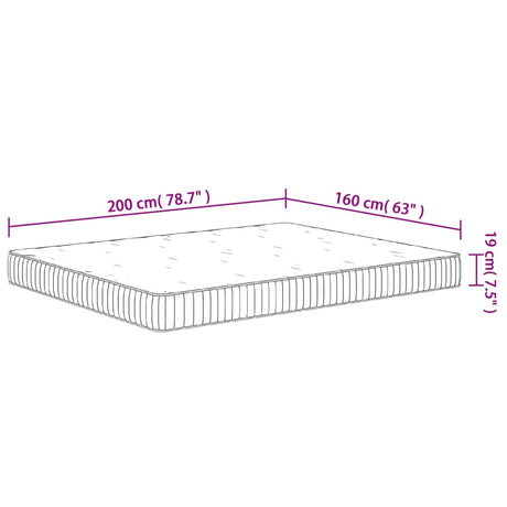 Vzmetnica z žepkastim vzmetenjem srednja 160x200 cm