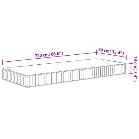 Vzmetnica z žepkastim vzmetenjem srednja 90x220 cm