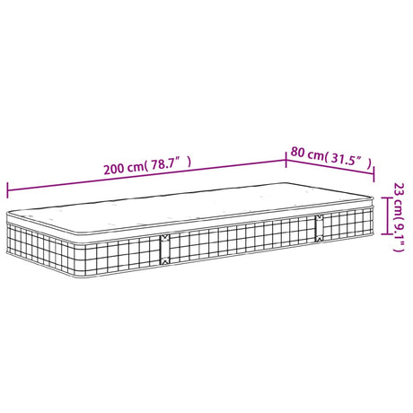 Vzmetnica z bonnell vzmetenjem srednja 80x200 cm