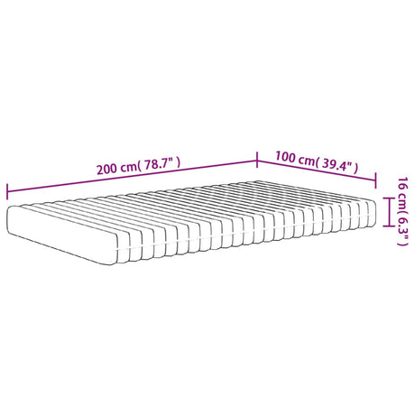 Vzmetnica iz pene srednje mehka 100x200 cm