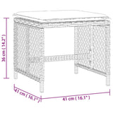 Vrtni stolčki z blazinami 4 kosi črni 41x41x36 cm poli ratan