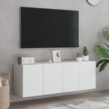 Stenske TV omarice 2 kosa bela 60x30x41 cm