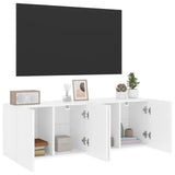 Stenske TV omarice 2 kosa bela 60x30x41 cm