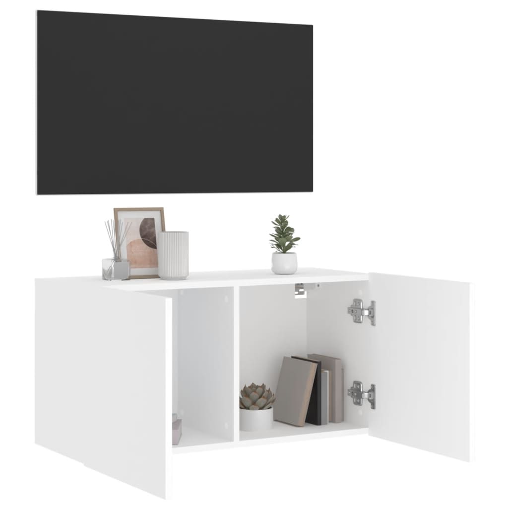 Stenska TV omarica bela 80x30x41 cm