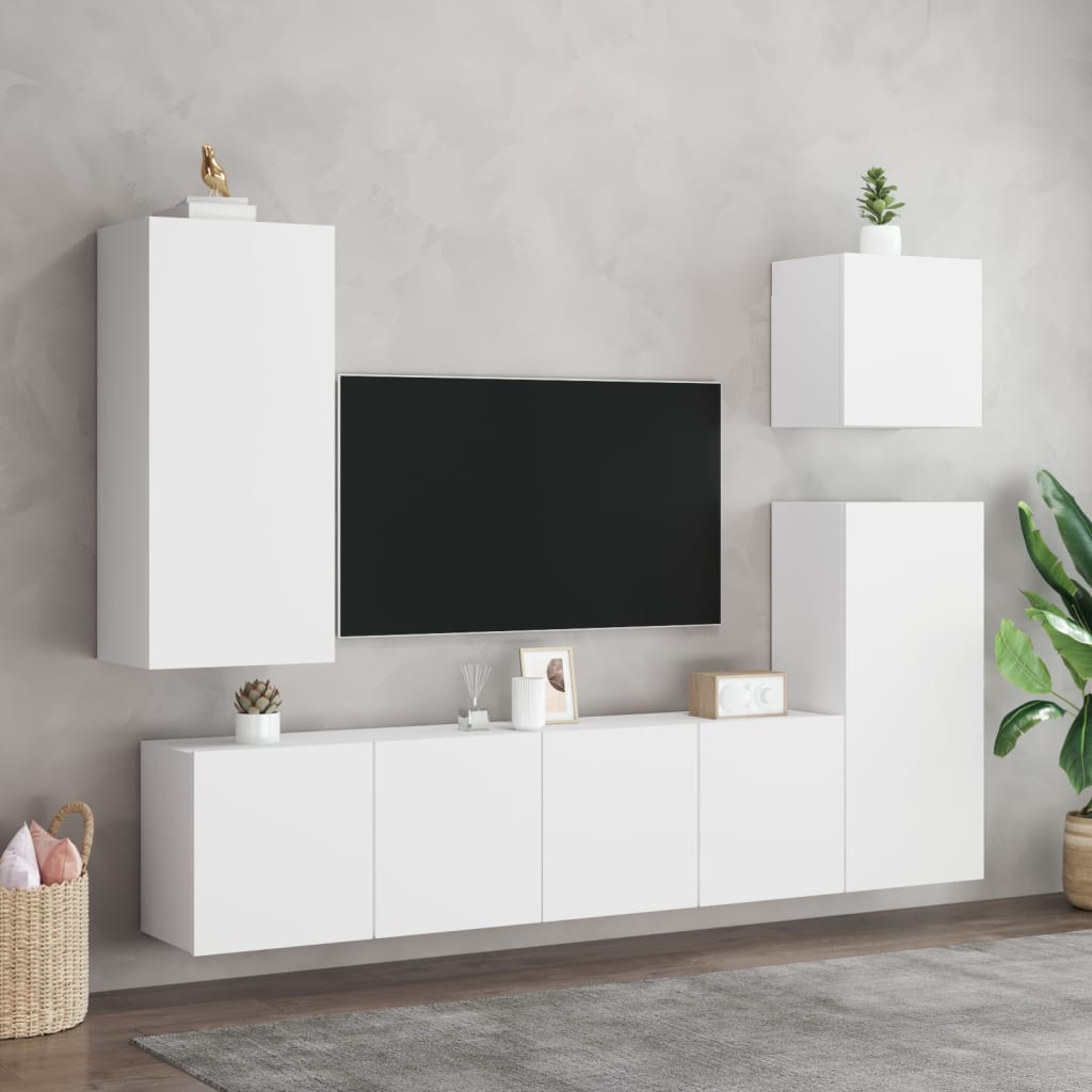 Stenska TV omarica bela 80x30x41 cm