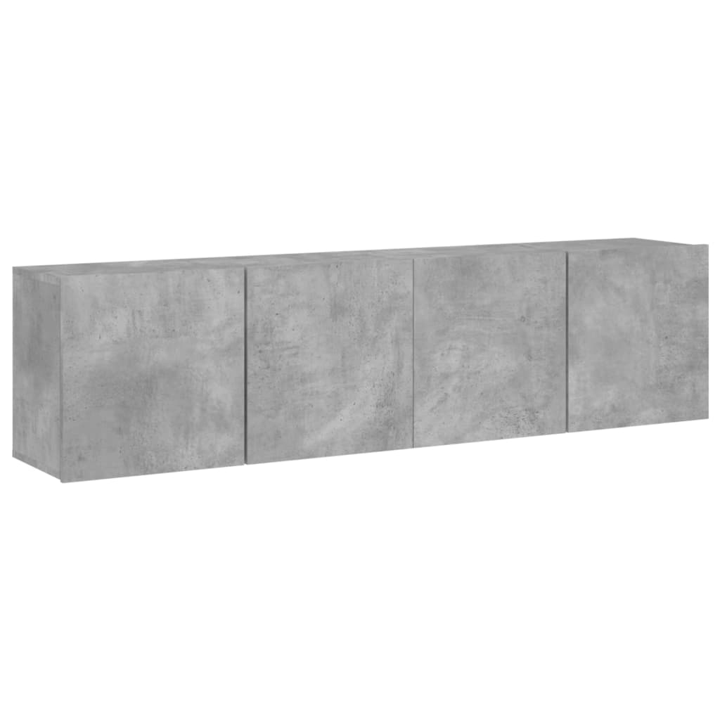 Stenske TV omarice 2 kosa betonsko siva 80x30x41 cm