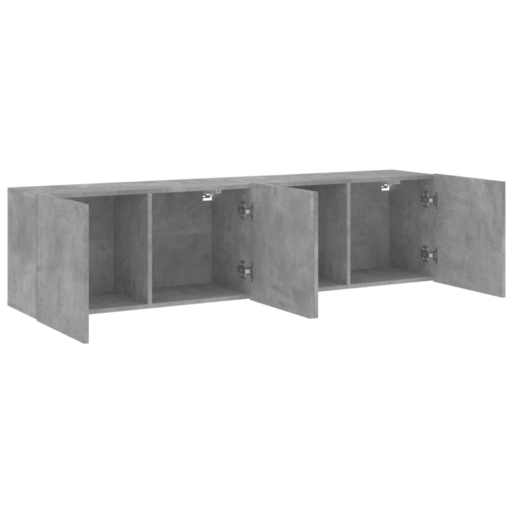 Stenske TV omarice 2 kosa betonsko siva 80x30x41 cm