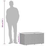 Vrtna škatla za shranjevanje črna 110x50x54 cm PE ratan akacija