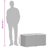 Vrtna škatla za shranjevanje bež 110x50x54 cm PE ratan akacija