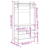 Omara s predali sonoma hrast 89x39x184,5 cm konstruiran les