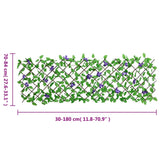 vidaXL Umetni bršljan raztegljiva ograja 5 kosov zelena 180x70 cm