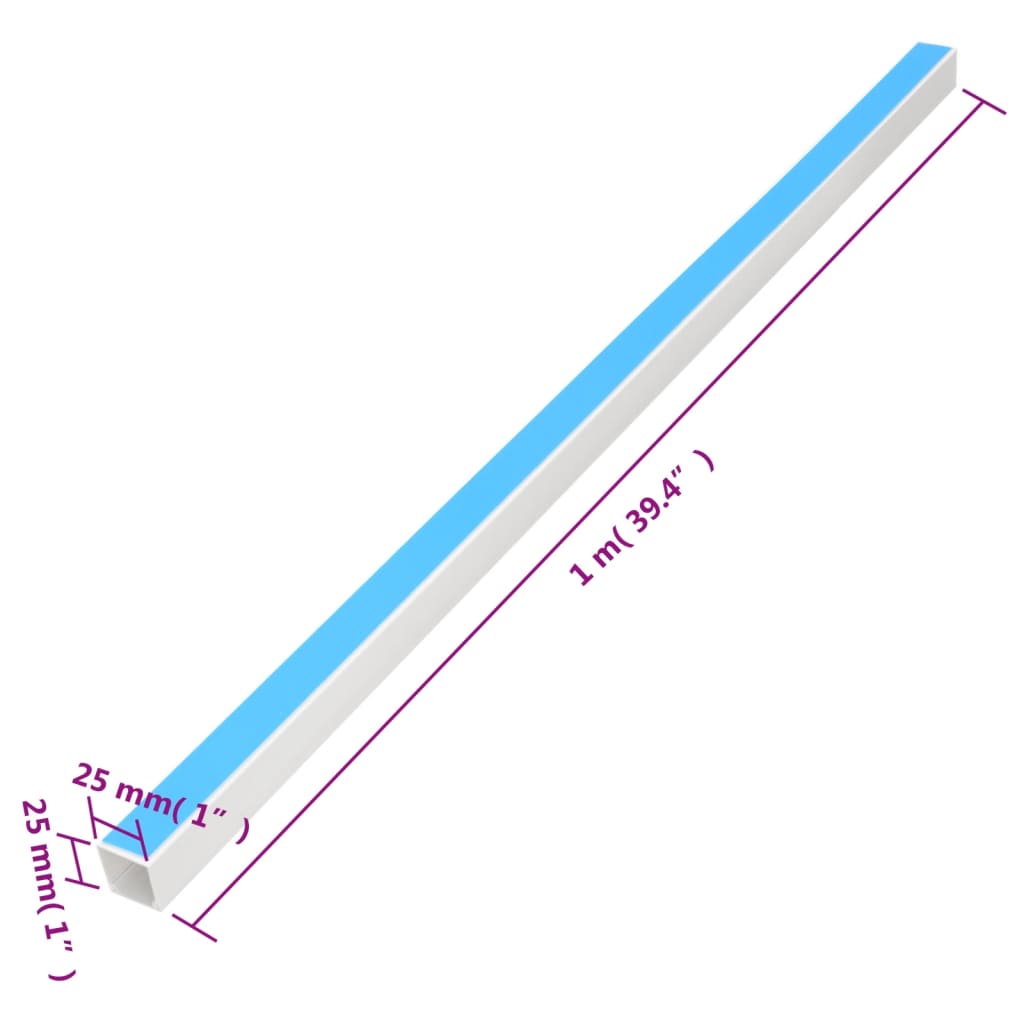 Kabelska cev samolepilna 25x25 mm 10 m PVC