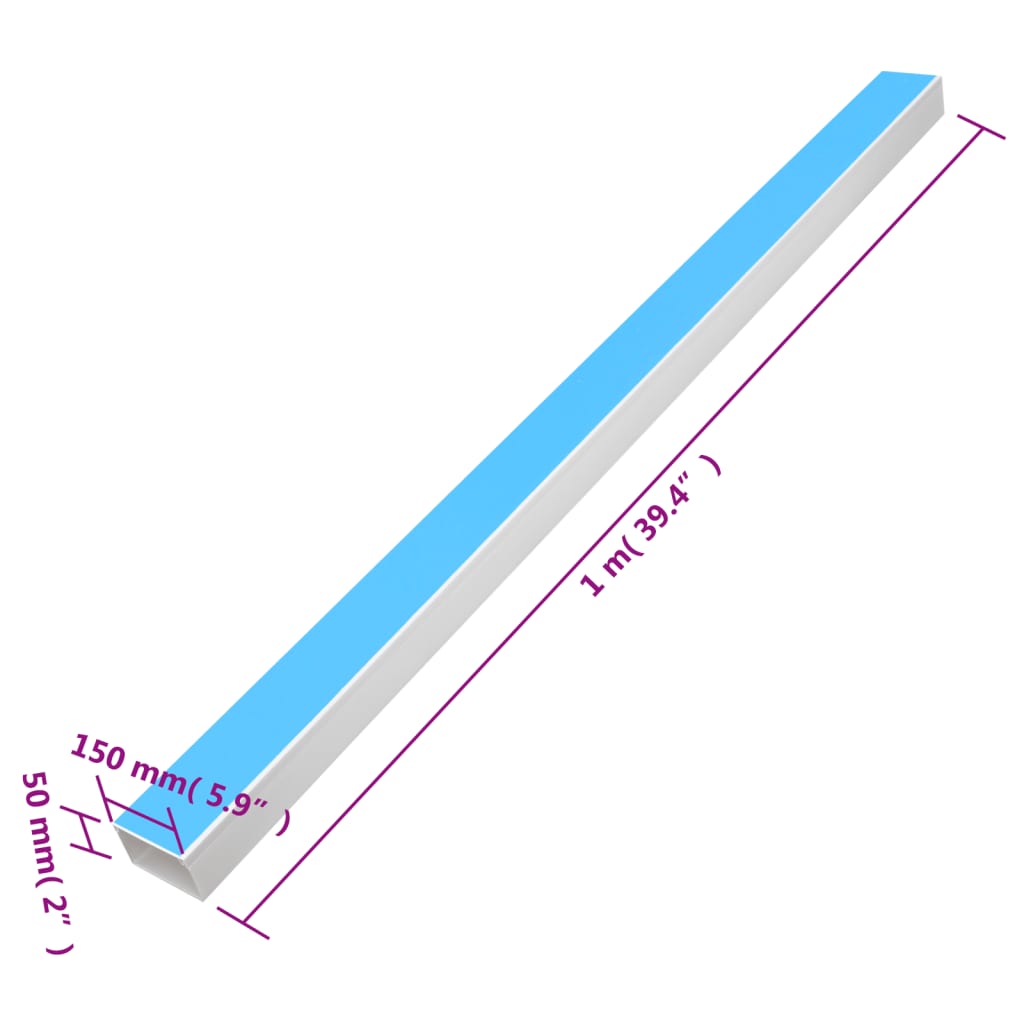 Kabelska cev samolepilna 150x50 mm 10 m PVC