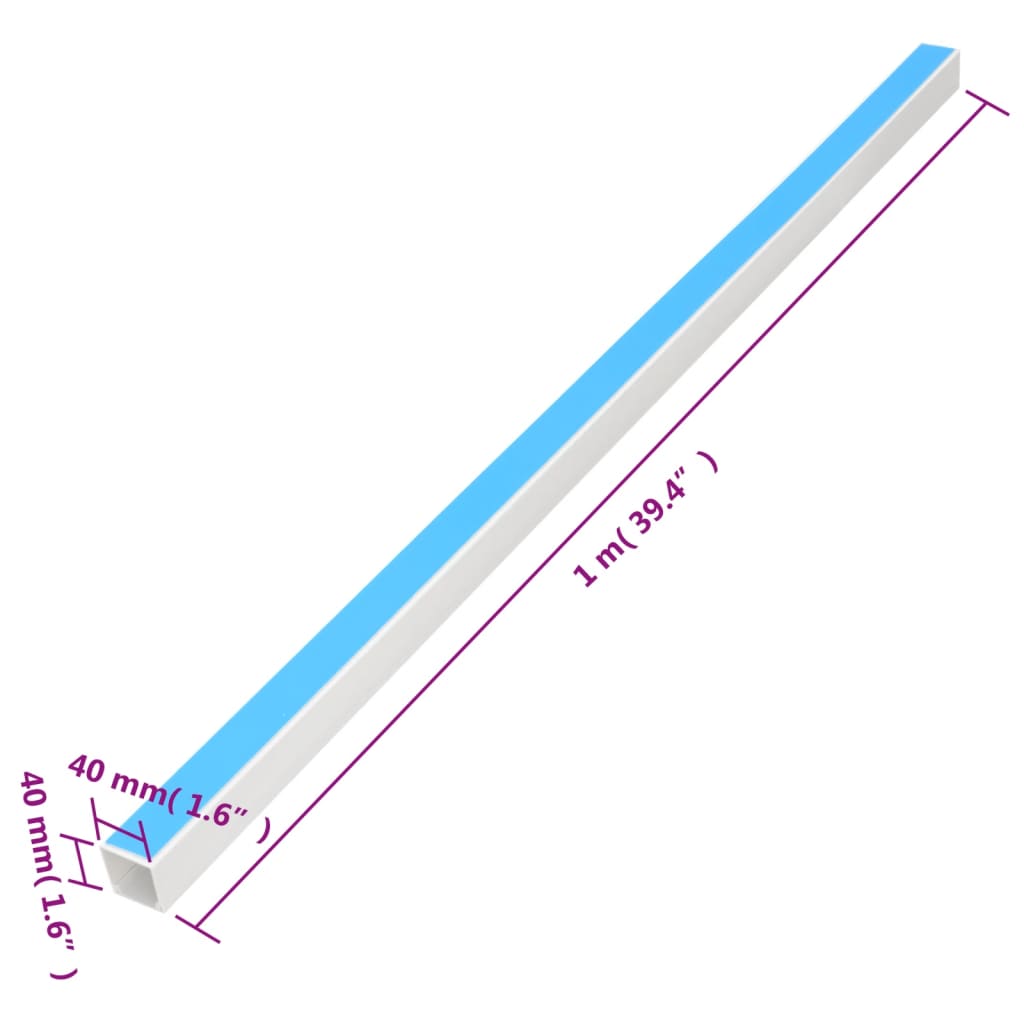 Kabelska cev samolepilna 40x40 mm 30 m PVC