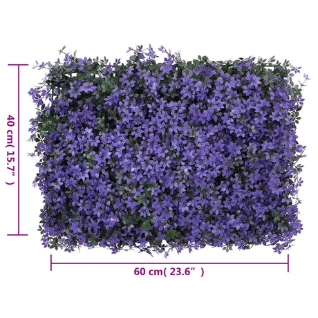  vidaXL Ograja iz umetnih listov 24 kosov vijolična 40x60 cm