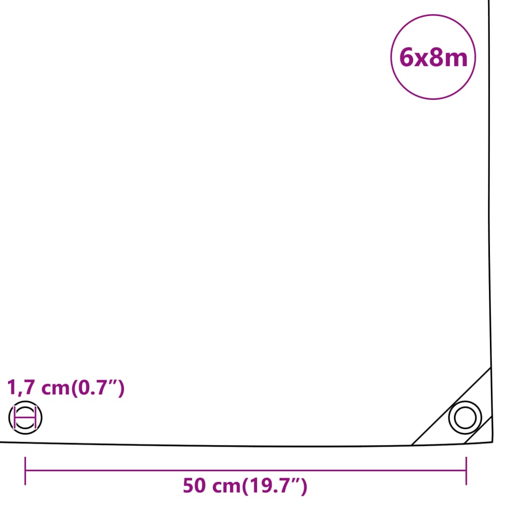 Ponjava antracit 6x8 m 650 g/m²