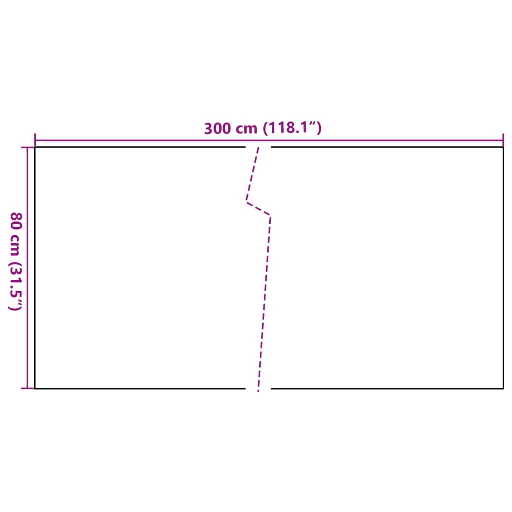 Balkonsko platno antracitno 300x80 cm poli ratan