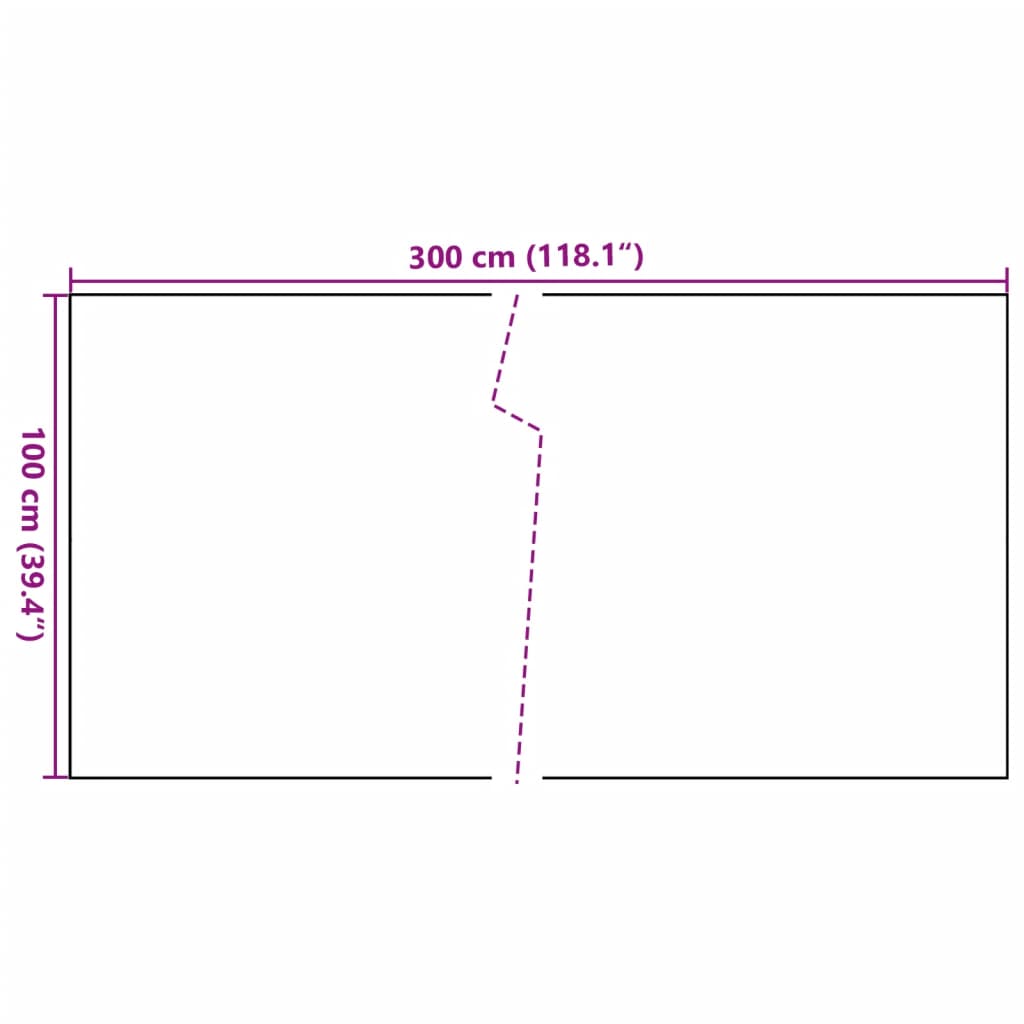 Balkonsko platno antracitno 300x100 cm poli ratan