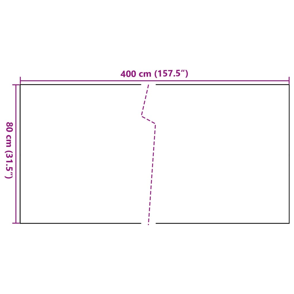 Balkonsko platno antracitno 400x80 cm poli ratan