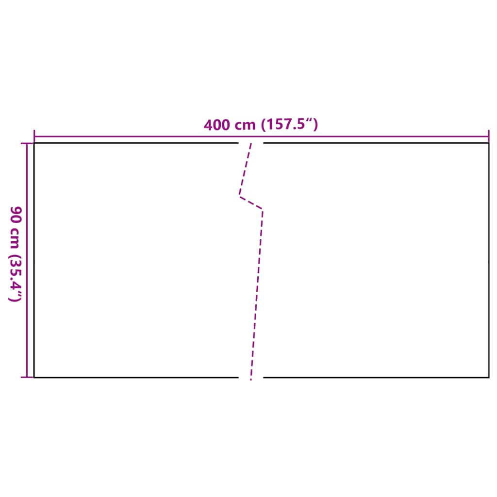 Balkonsko platno antracitno 400x90 cm poli ratan