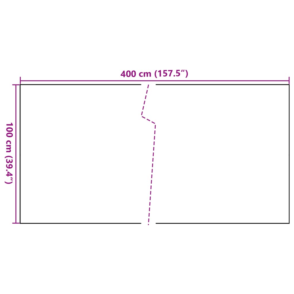 Balkonsko platno antracitno 400x100 cm poli ratan