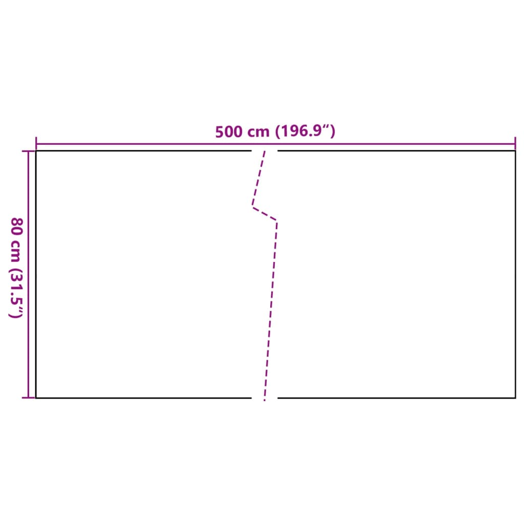 Balkonsko platno antracitno 500x80 cm poli ratan