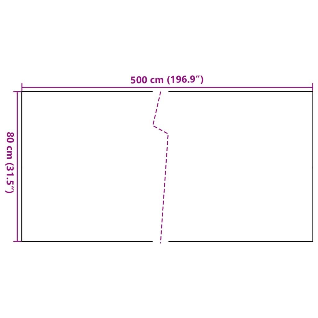 Balkonsko platno antracitno 500x80 cm poli ratan