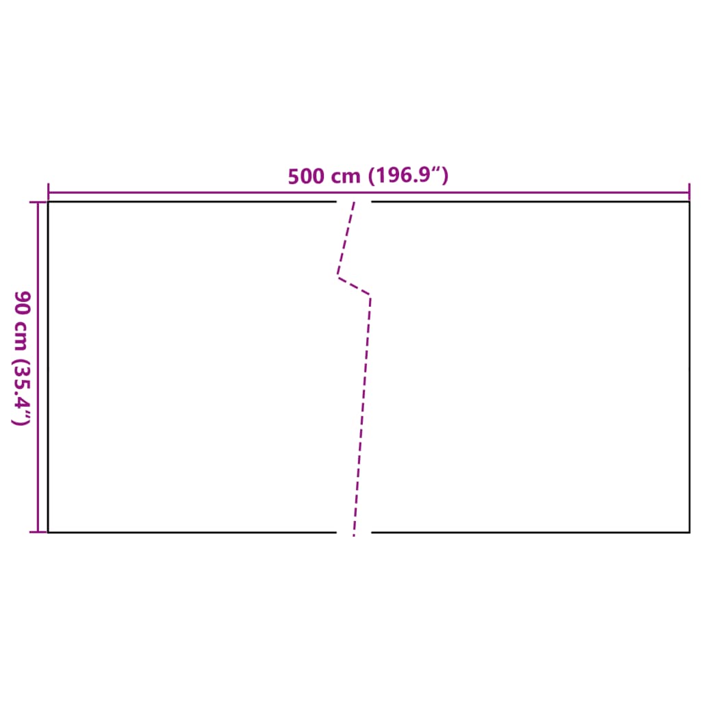 Balkonsko platno antracitno 500x90 cm poli ratan