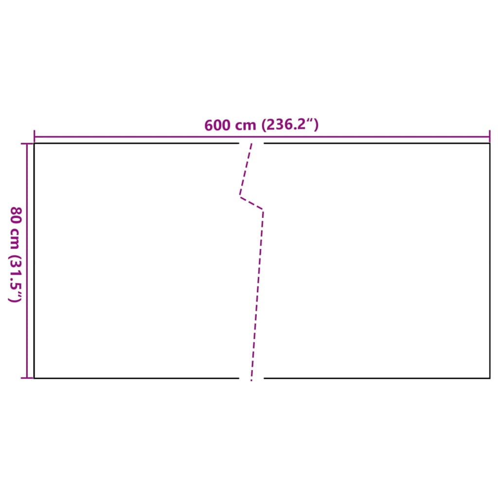 Balkonsko platno antracitno 600x80 cm poli ratan