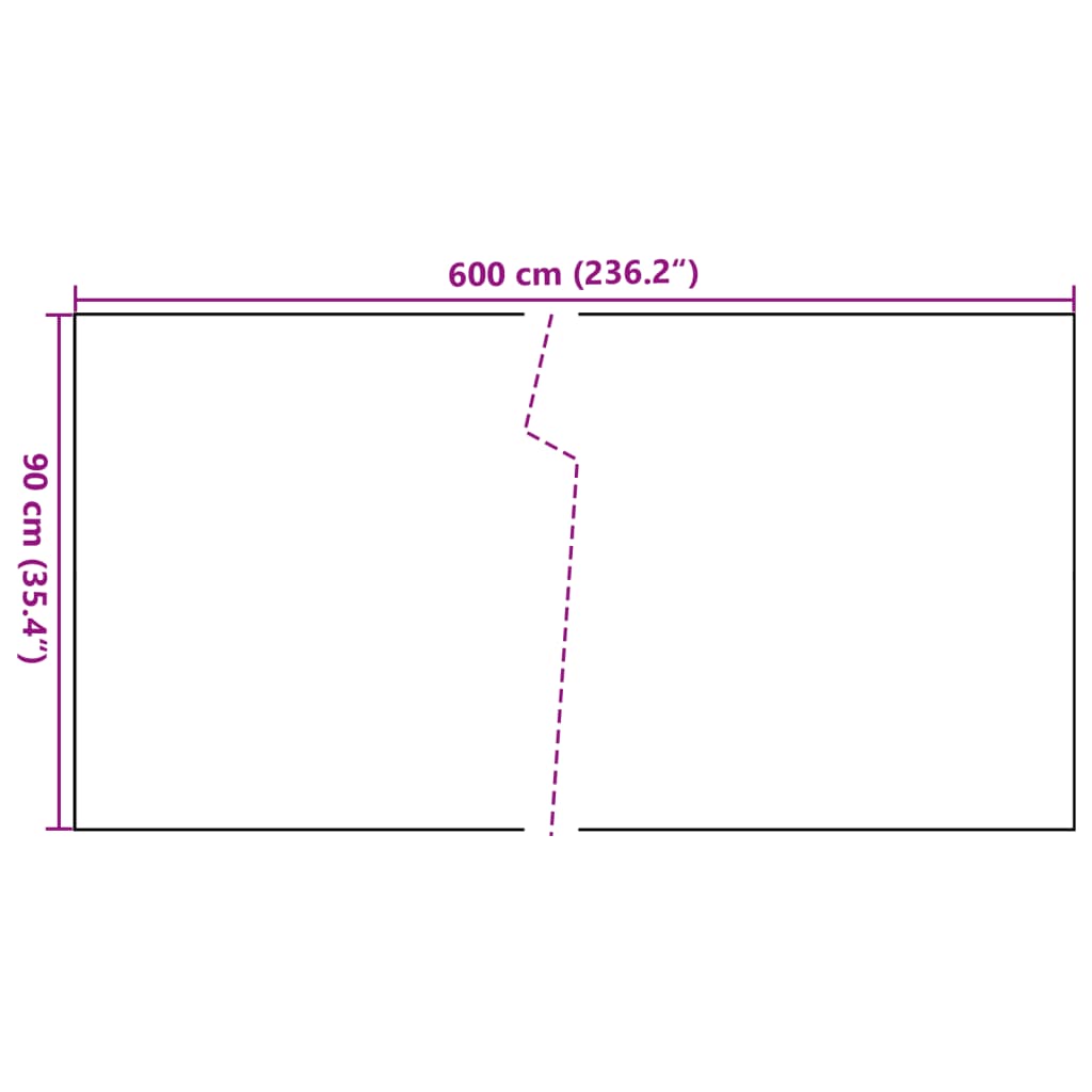 Balkonsko platno antracitno 600x90 cm poli ratan