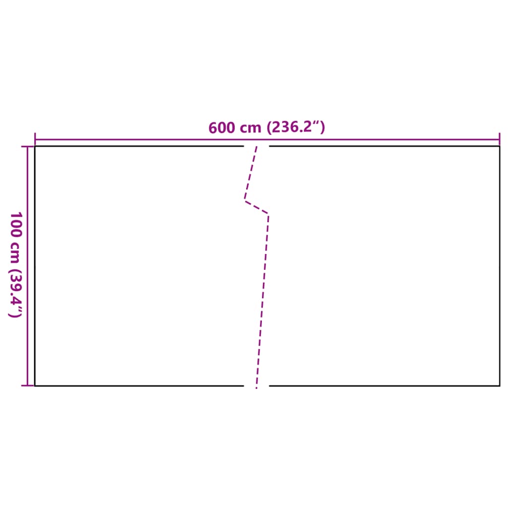 Balkonsko platno antracitno 600x100 cm poli ratan