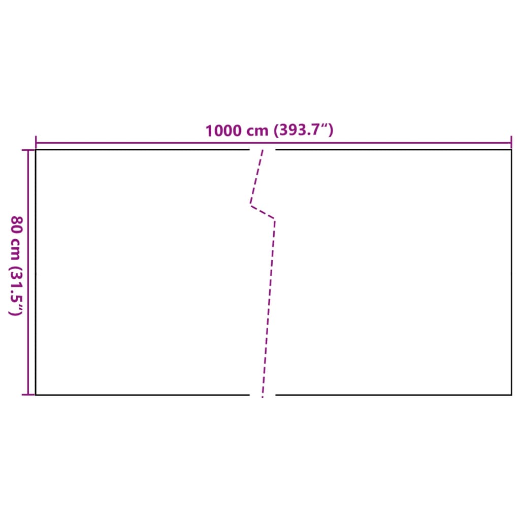 Balkonsko platno antracitno 1000x80 cm poli ratan